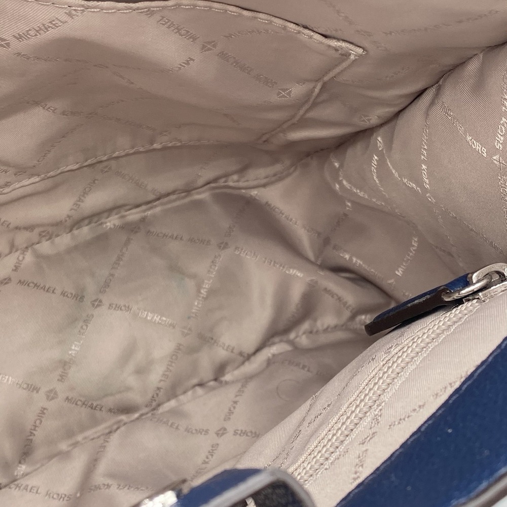 Michael Kors Briley Large Messenger Crossbody Bag Admiral Blue Small MK Logo - Picture 12 of 16
